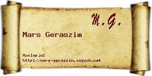 Mars Geraszim névjegykártya